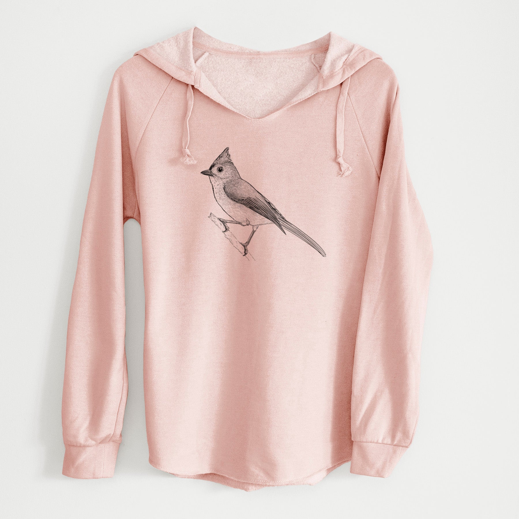 Tufted Titmouse - Baeolophus bicolor - Cali Wave Hooded Sweatshirt