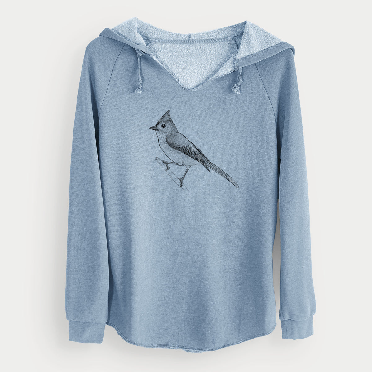 Tufted Titmouse - Baeolophus bicolor - Cali Wave Hooded Sweatshirt
