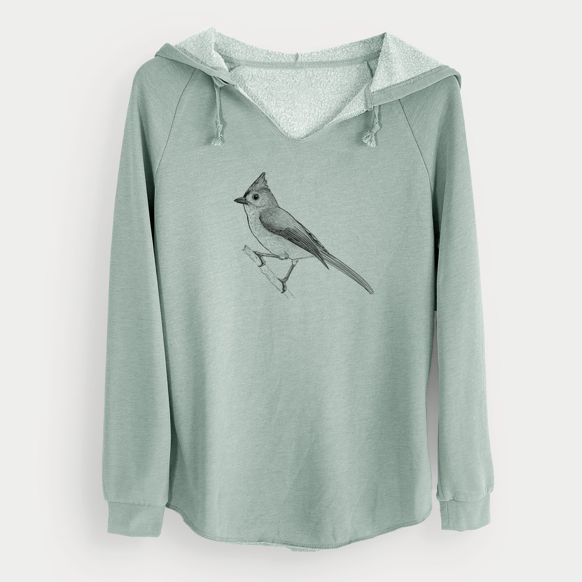 Tufted Titmouse - Baeolophus bicolor - Cali Wave Hooded Sweatshirt