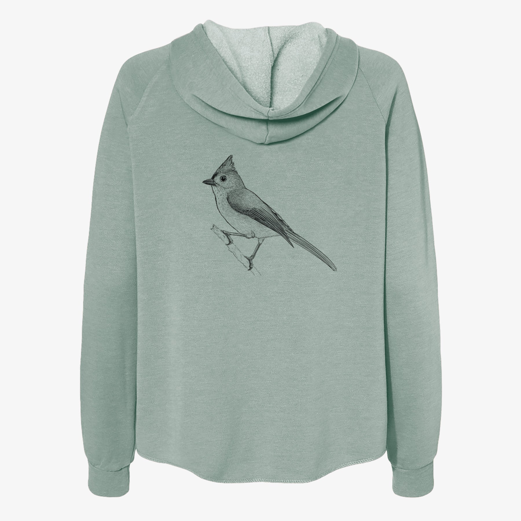 Tufted Titmouse - Baeolophus bicolor - Women's Cali Wave Zip-Up Sweatshirt