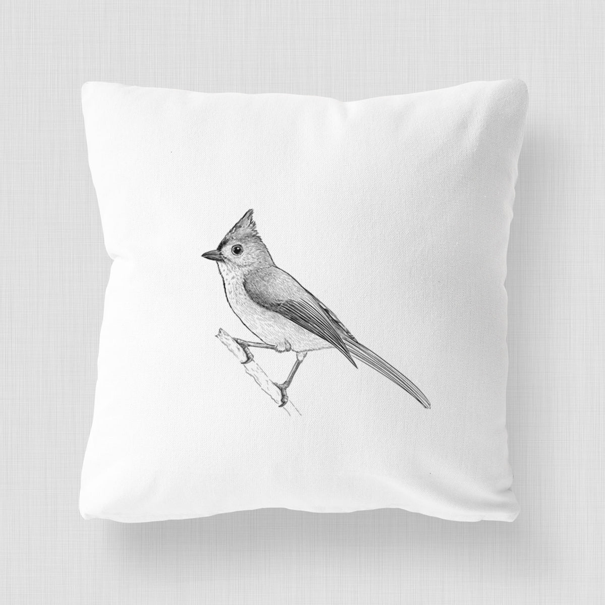 Tufted Titmouse - Baeolophus bicolor - Throw Pillow Cover