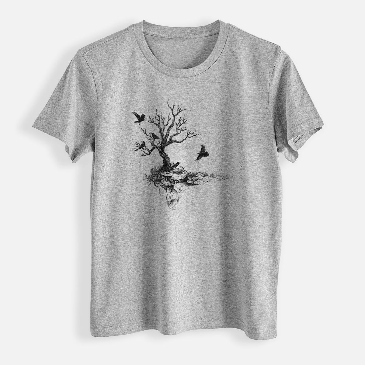 Twisted Tree with Ravens - Womens Everyday Maple Tee