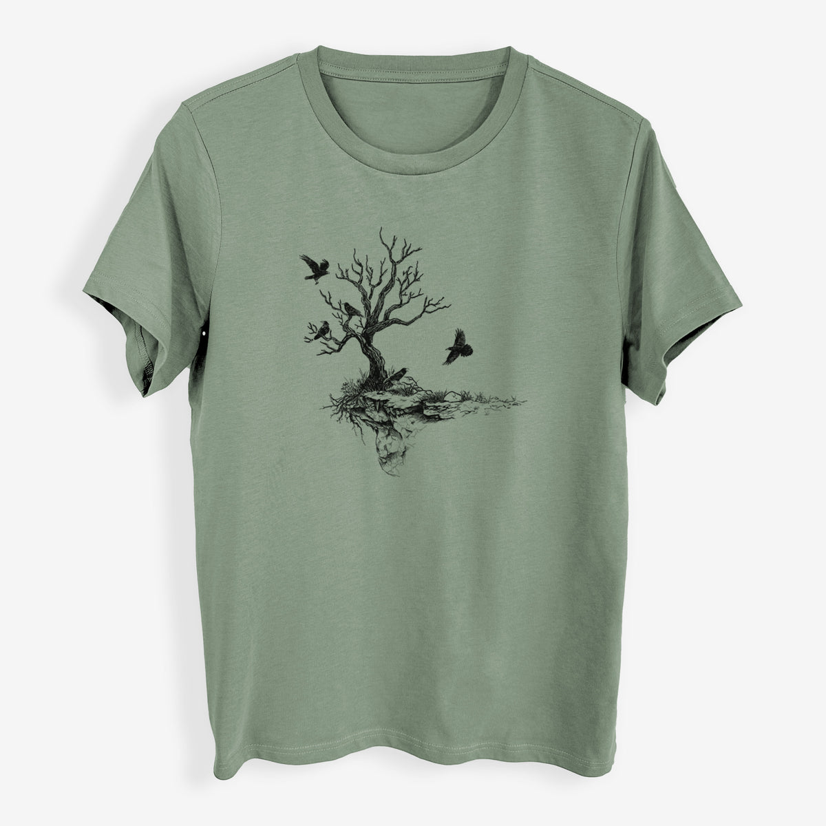 Twisted Tree with Ravens - Womens Everyday Maple Tee