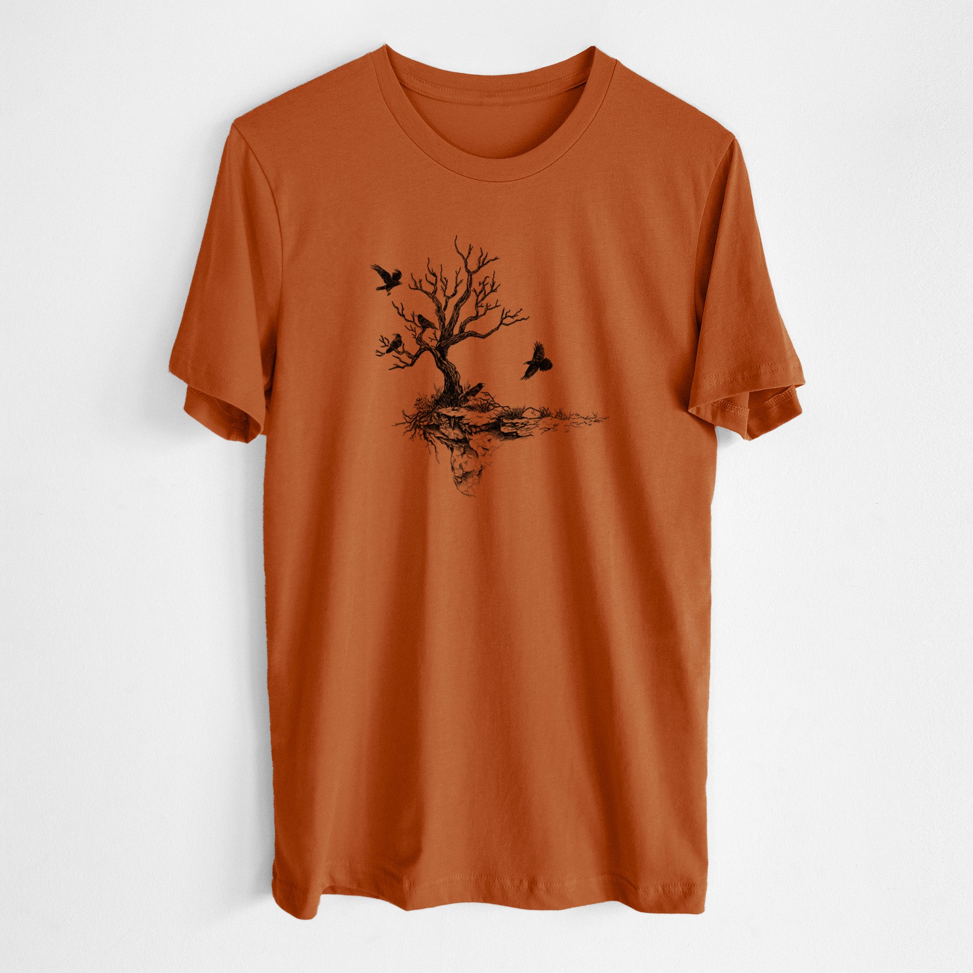 Twisted Tree with Ravens - Lightweight 100% Cotton Unisex Crewneck
