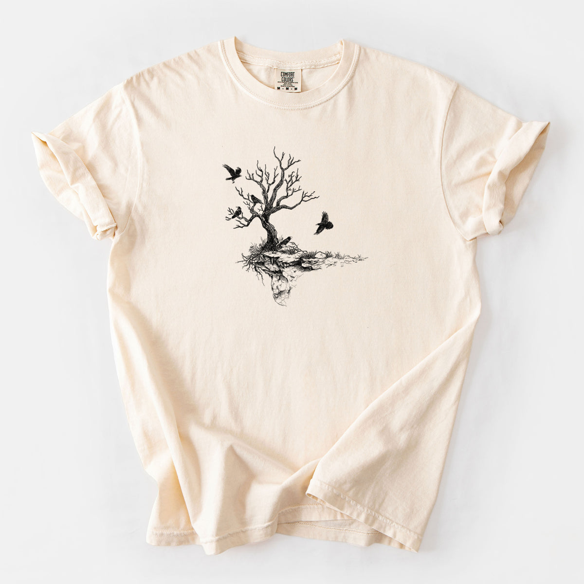 Twisted Tree with Ravens - Unisex Comfort Colors Garment-Dyed Heavyweight T-shirt