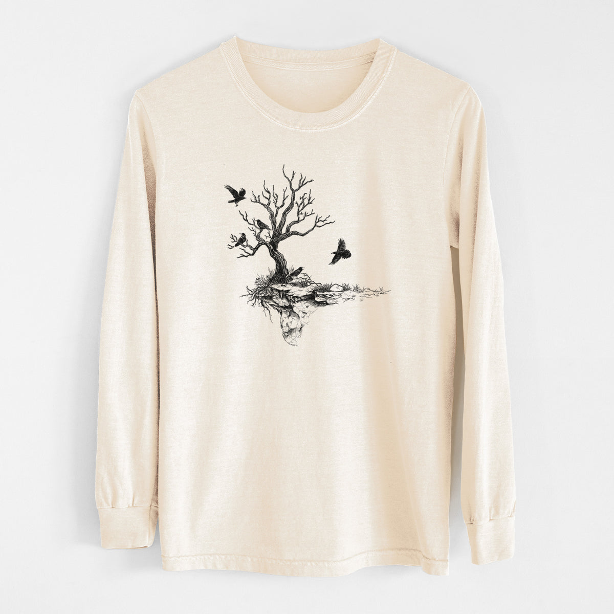 Twisted Tree with Ravens - Unisex Comfort Colors 100% Cotton Long Sleeve