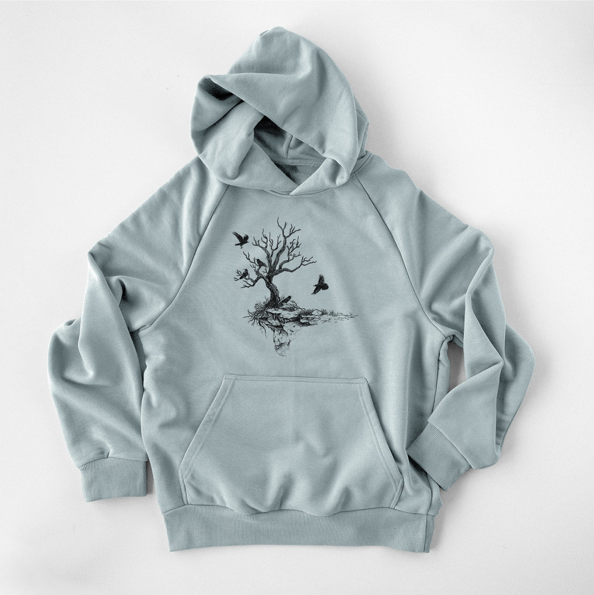 Twisted Tree with Ravens - UltraLuxe Heavyweight French Terry Hoodie