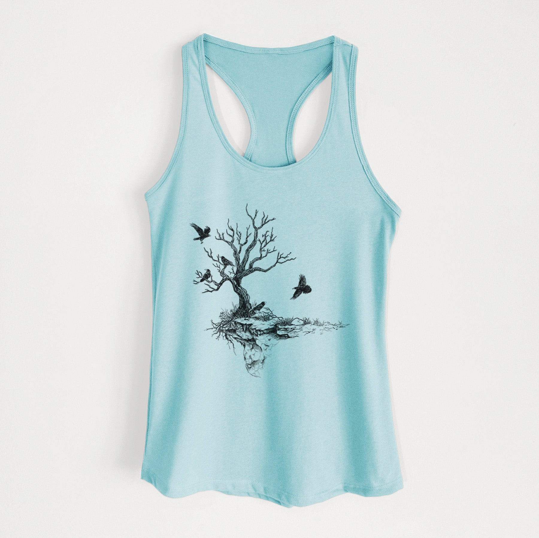 Twisted Tree with Ravens - Women's Racerback Tanktop