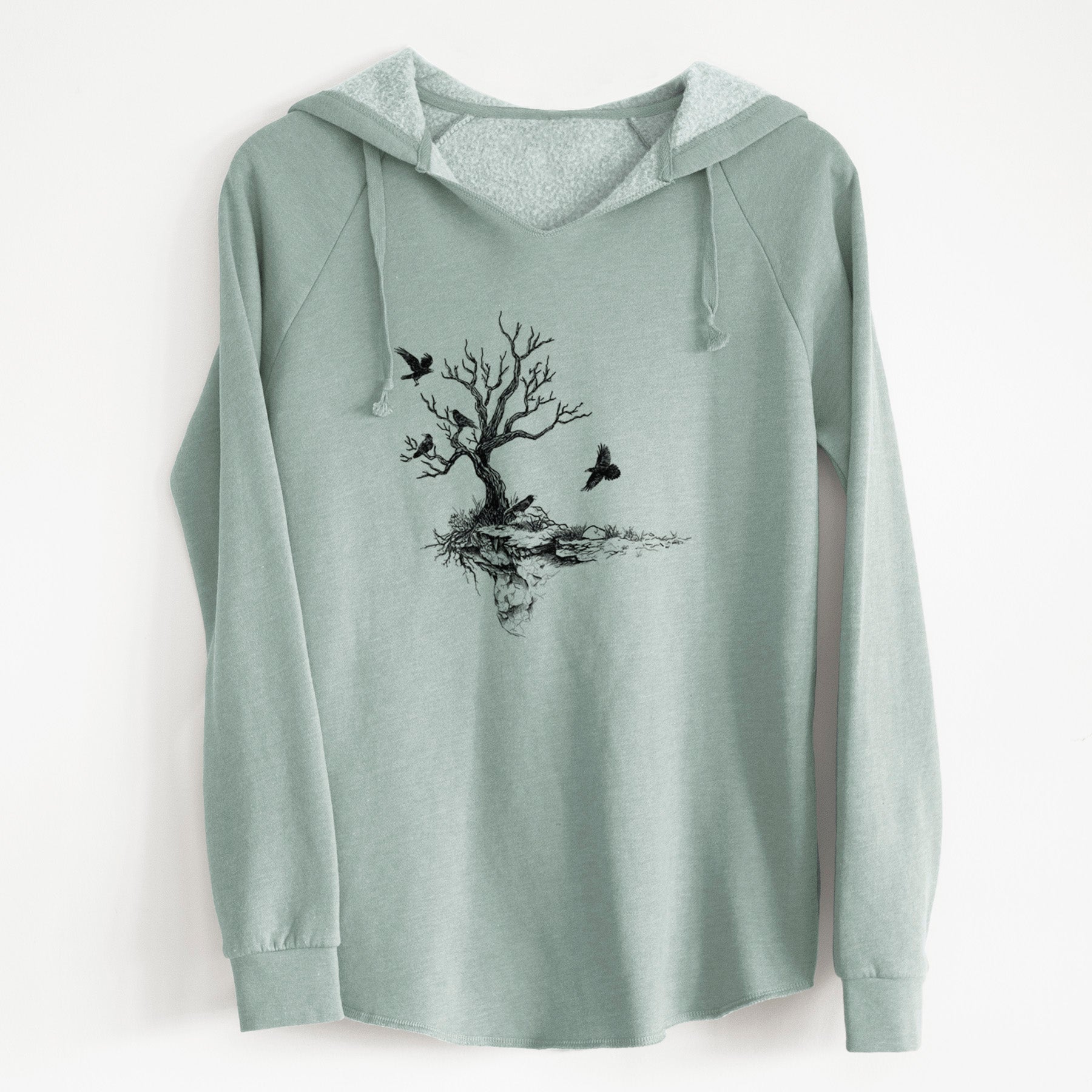 Twisted Tree with Ravens - Cali Wave Hooded Sweatshirt