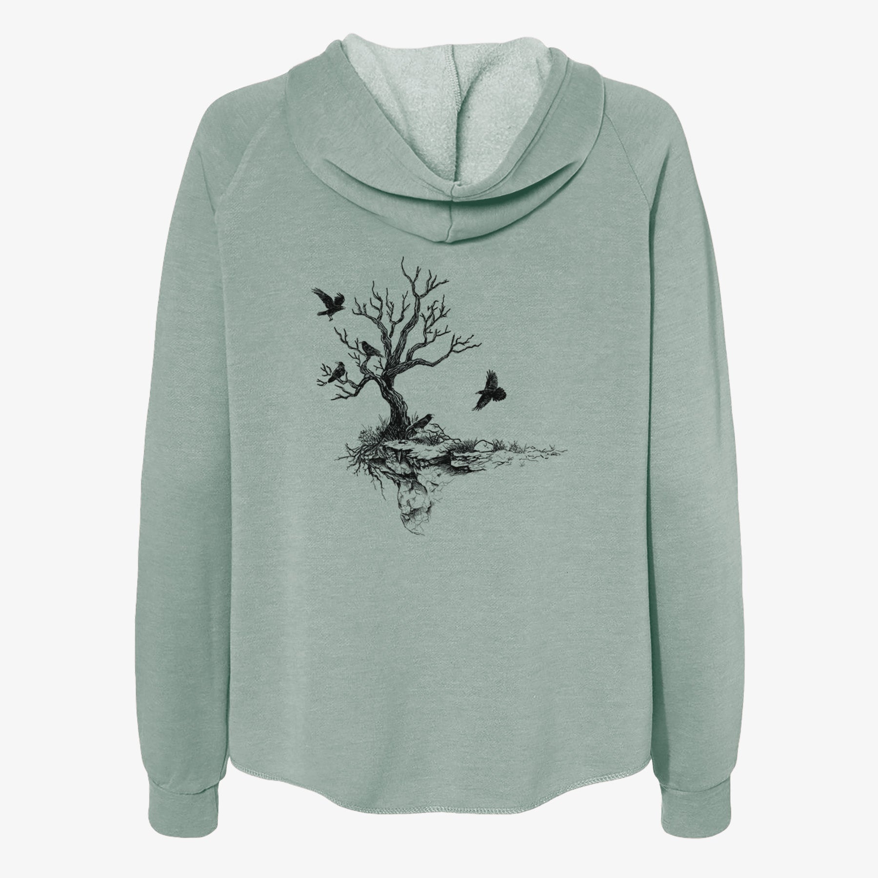 Twisted Tree with Ravens - Women's Cali Wave Zip-Up Sweatshirt