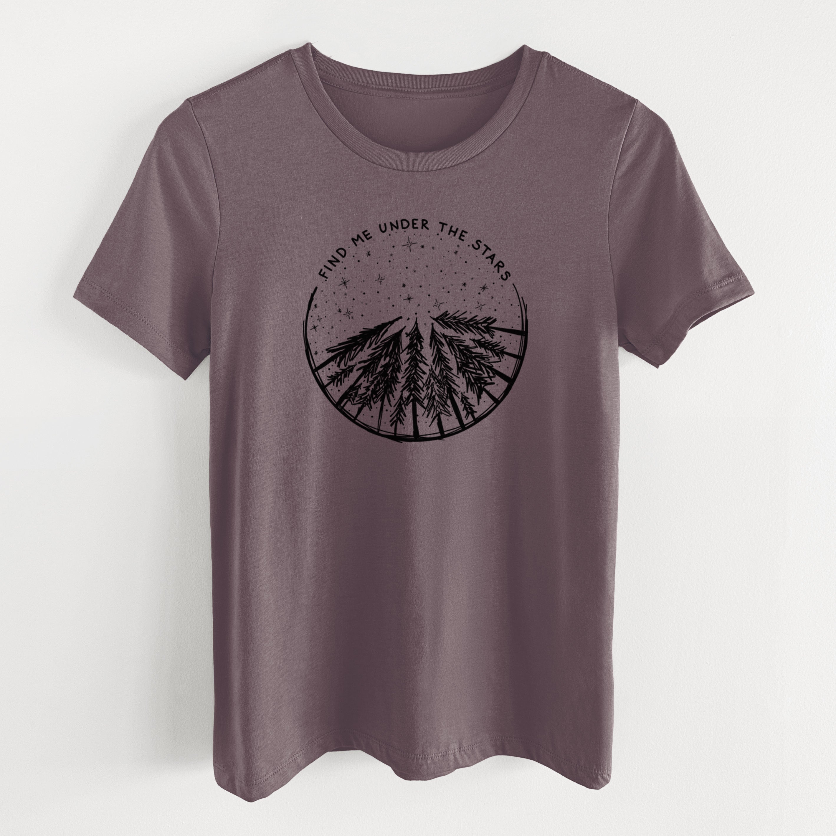 Find Me Under the Stars - Women's Lightweight Relaxed Fit 100% Cotton Crewneck