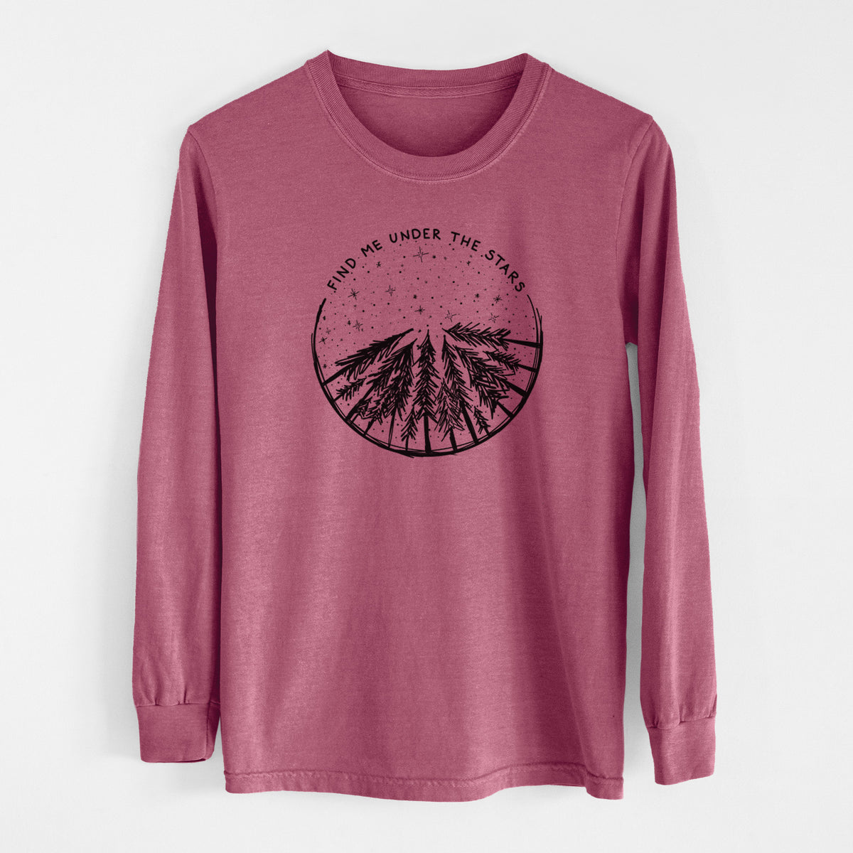 Find Me Under the Stars - Men&#39;s Heavyweight 100% Cotton Long Sleeve