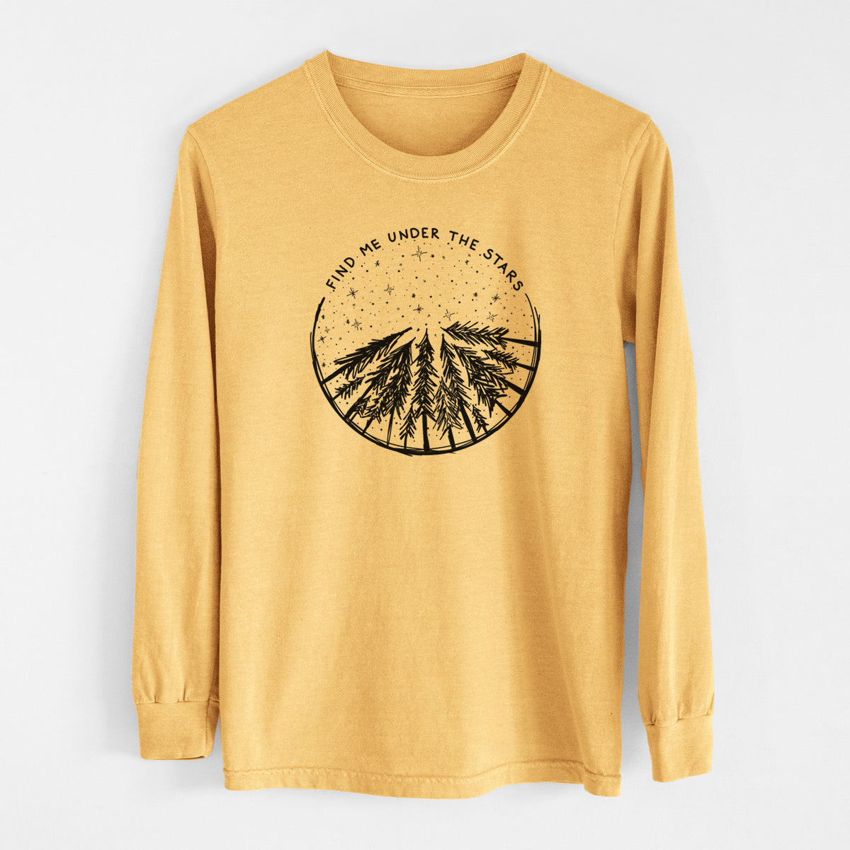 Find Me Under the Stars - Men&#39;s Heavyweight 100% Cotton Long Sleeve