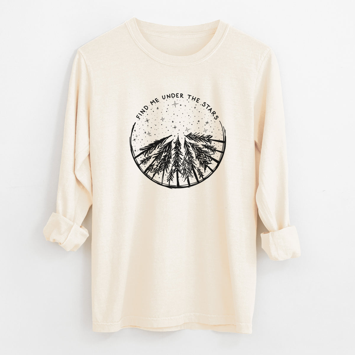Find Me Under the Stars - Unisex Comfort Colors 100% Cotton Long Sleeve