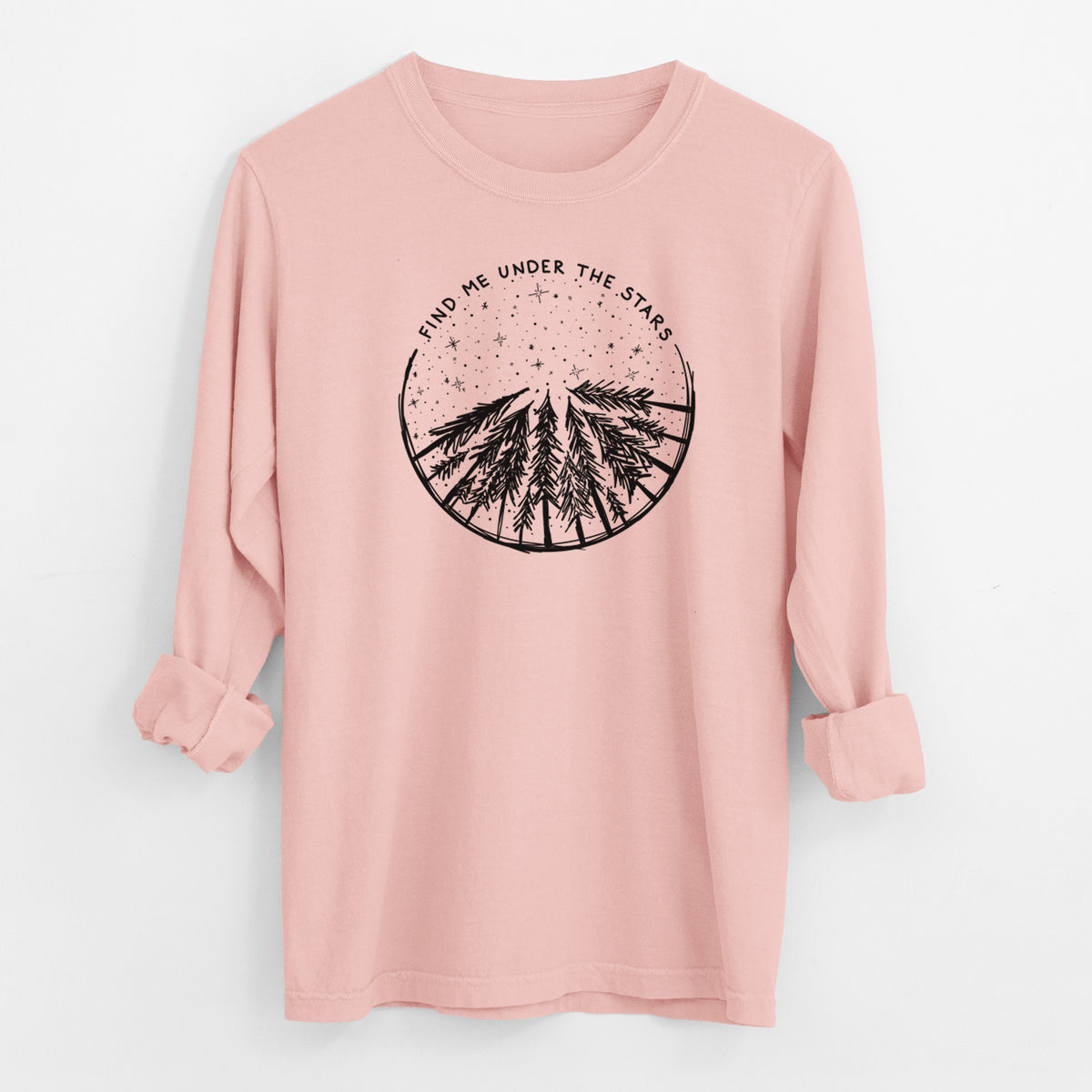 Find Me Under the Stars - Men&#39;s Heavyweight 100% Cotton Long Sleeve