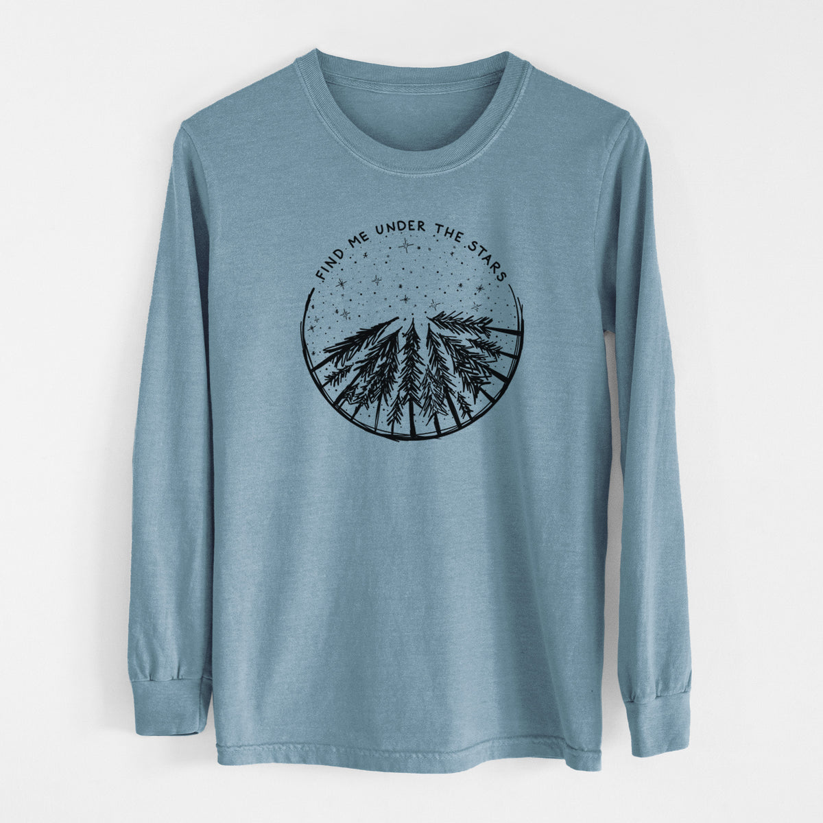 Find Me Under the Stars - Men&#39;s Heavyweight 100% Cotton Long Sleeve