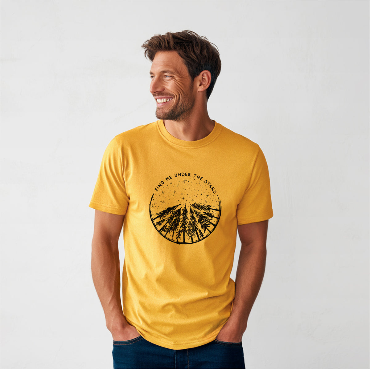 Find Me Under the Stars - Heavyweight Men&#39;s 100% Organic Cotton Tee
