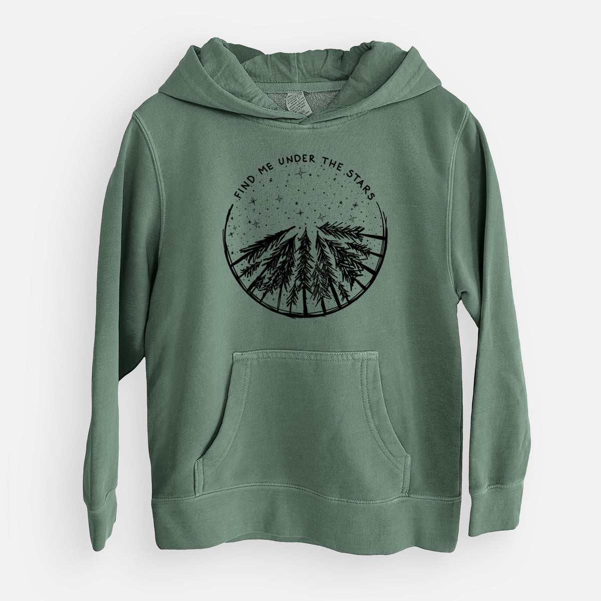 Find Me Under the Stars - Youth Pigment Dyed Hoodie