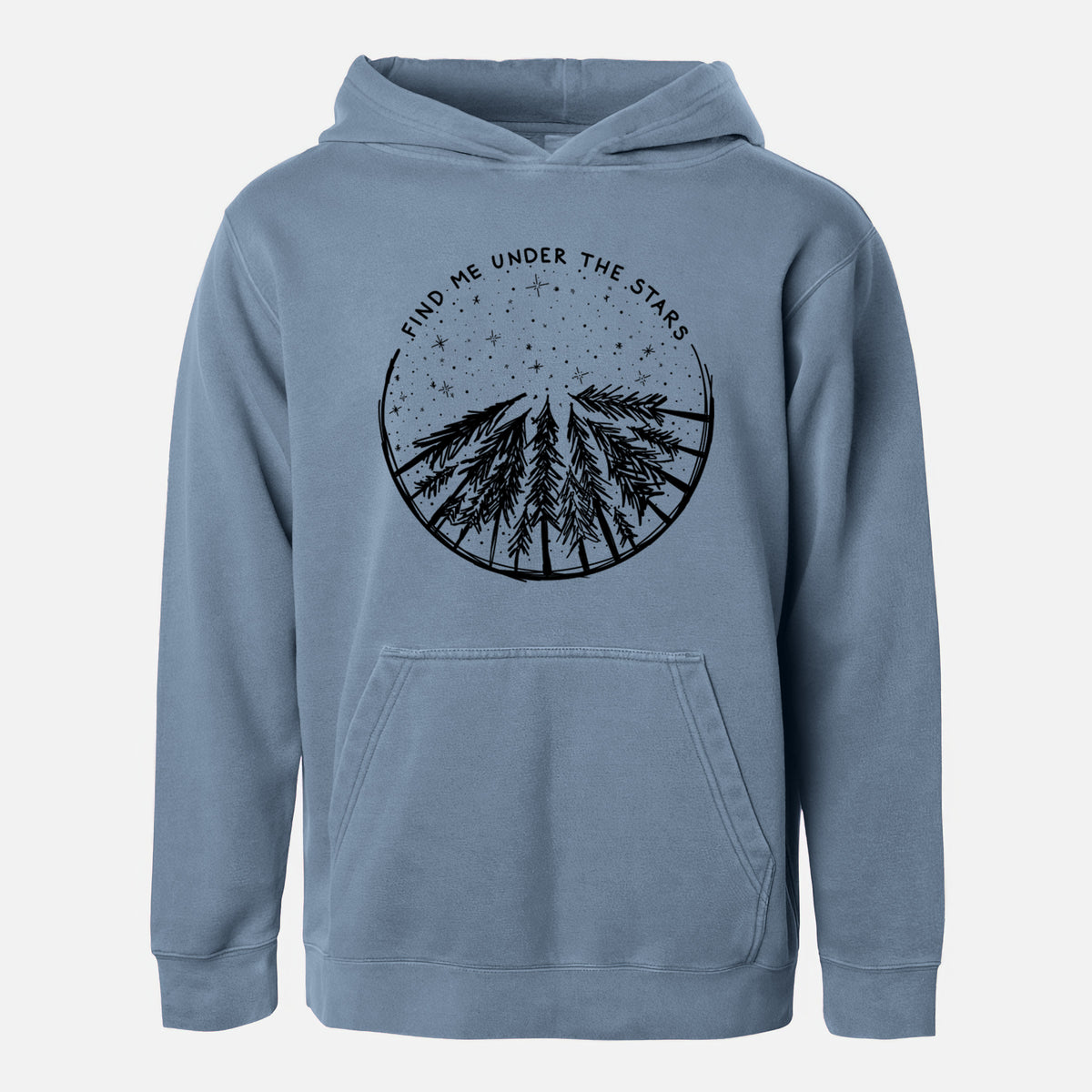 Find Me Under the Stars - Youth Pigment Dyed Hoodie