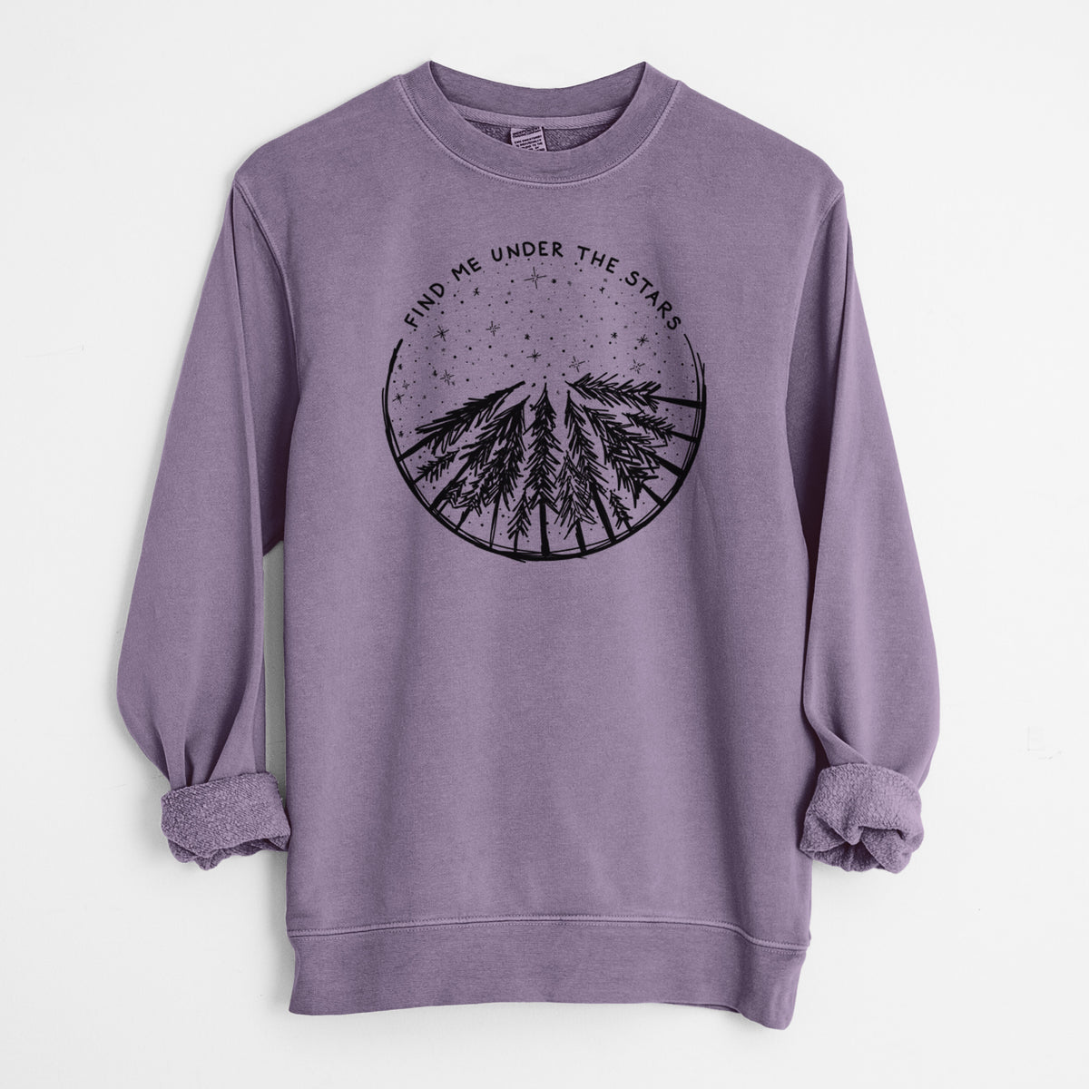 Find Me Under the Stars - Unisex Pigment Dyed Crew Sweatshirt