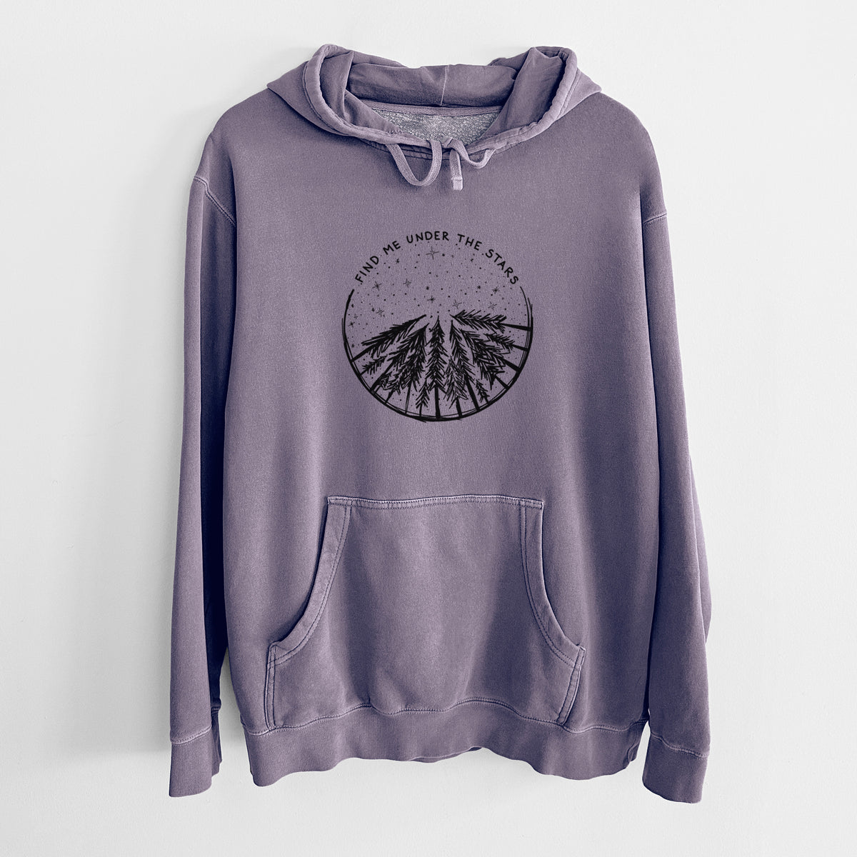 Find Me Under the Stars - Unisex Pigment Dyed Hoodie