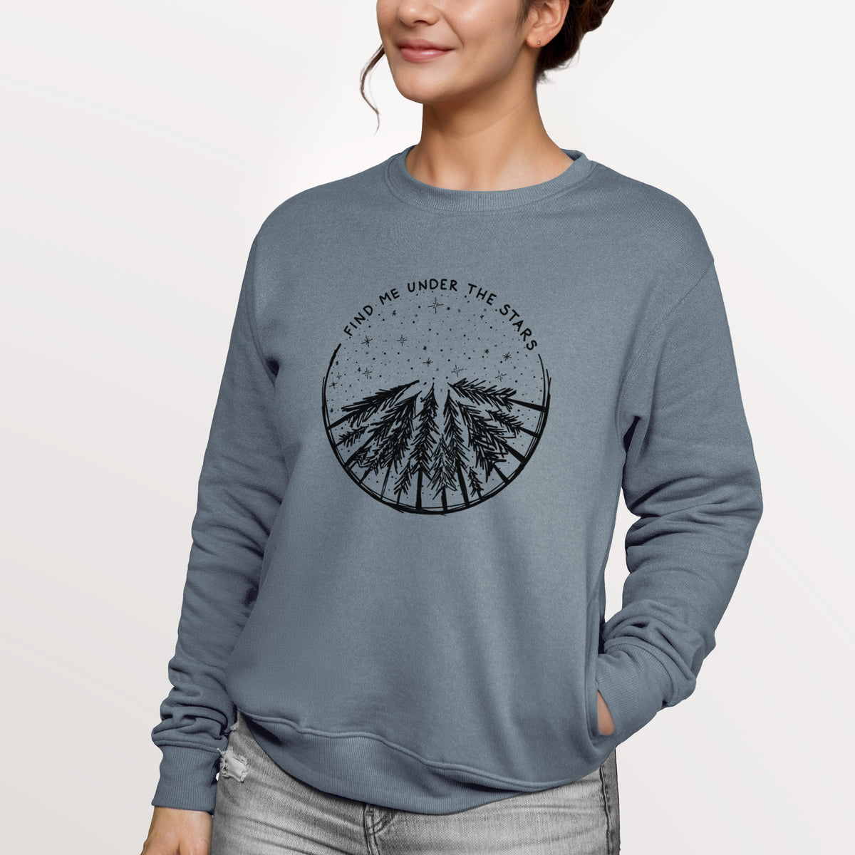 Find Me Under the Stars  - Unisex Reclaimed Crewneck Sweatshirt