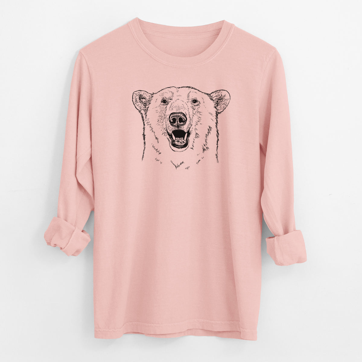 Ursus Maritimus - Polar Bear - Men&#39;s Heavyweight 100% Cotton Long Sleeve