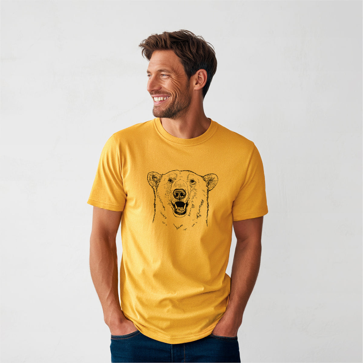 Ursus Maritimus - Polar Bear - Heavyweight Men&#39;s 100% Organic Cotton Tee