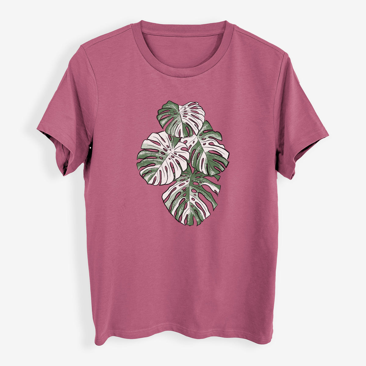 Variegated Monstera - Womens Everyday Maple Tee