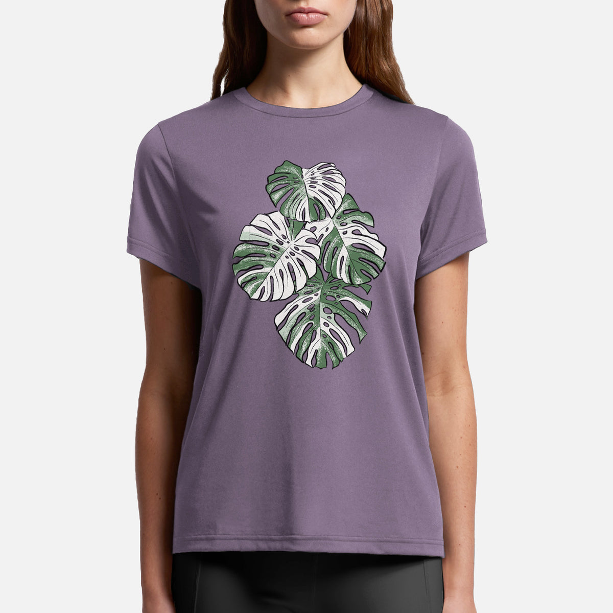 Variegated Monstera - Womens Everyday Maple Tee