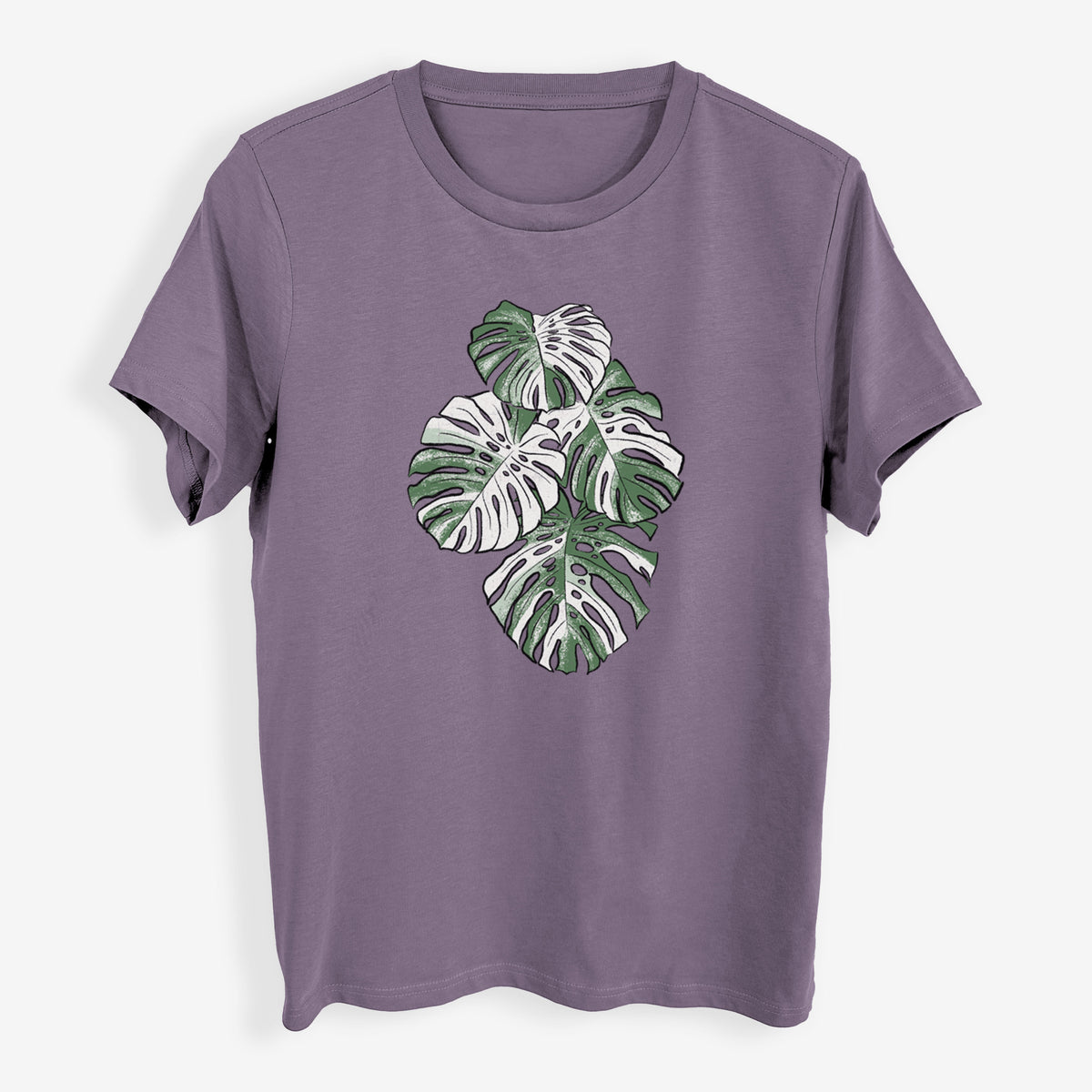 Variegated Monstera - Womens Everyday Maple Tee