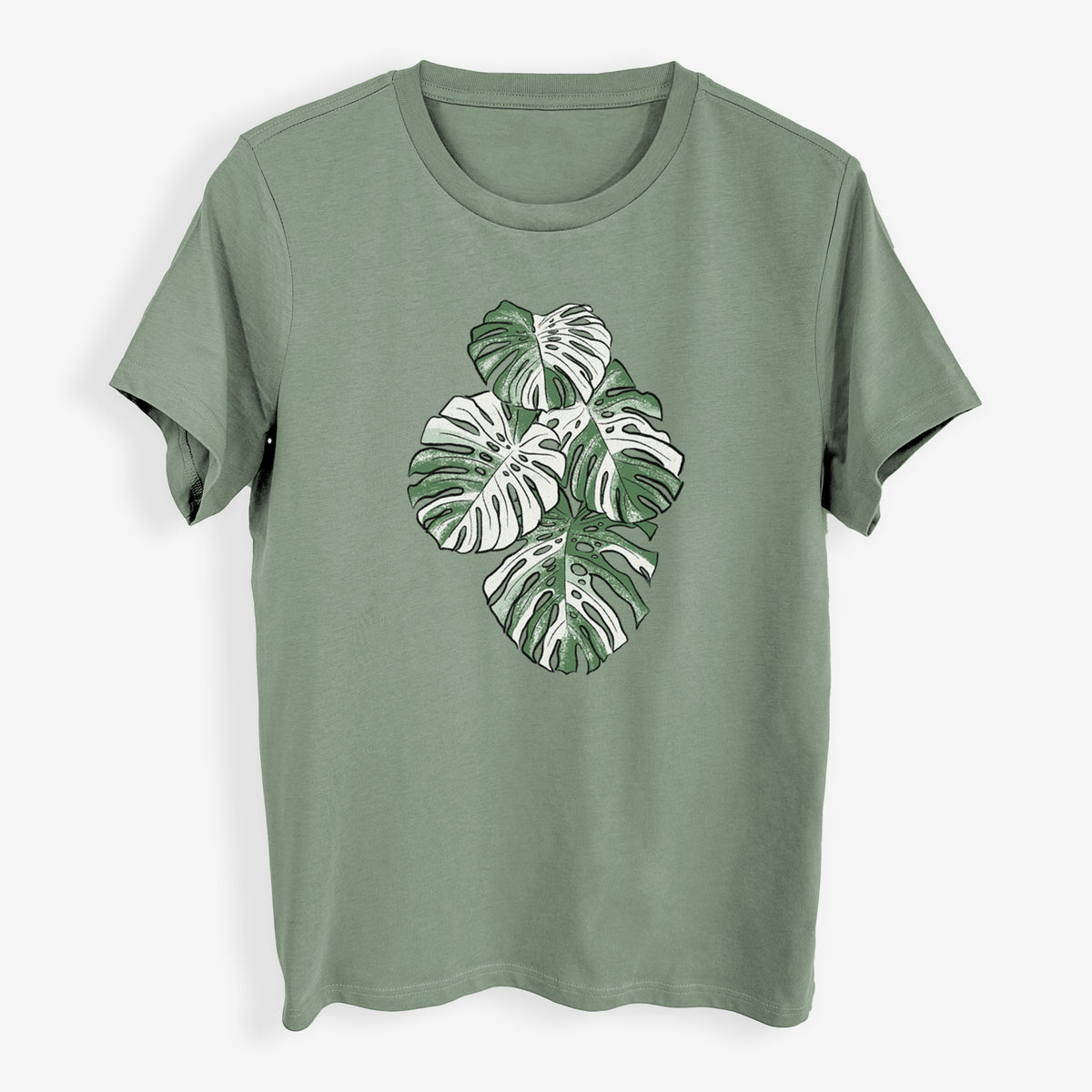 Variegated Monstera - Womens Everyday Maple Tee