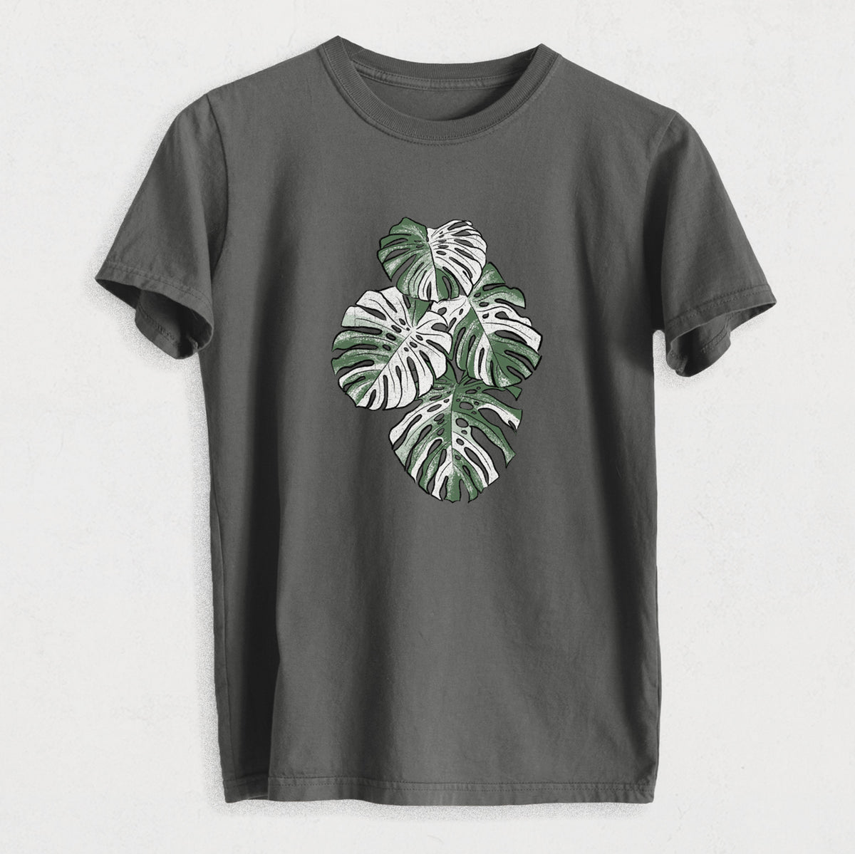 Variegated Monstera - Heavyweight Men&#39;s 100% Organic Cotton Tee