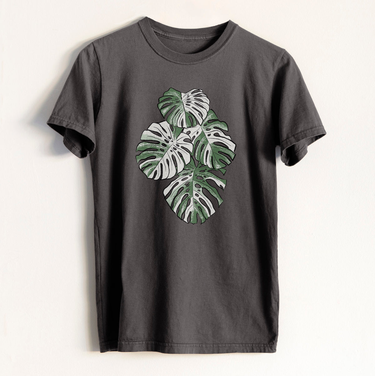 Variegated Monstera - Heavyweight Men&#39;s 100% Organic Cotton Tee