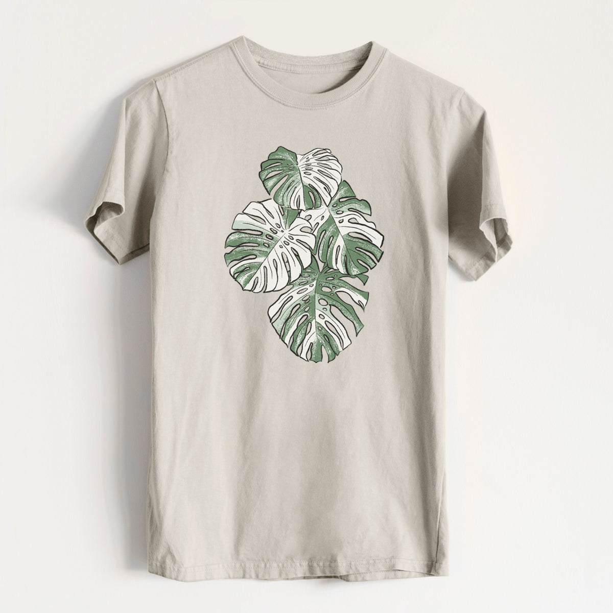 Variegated Monstera - Heavyweight Men&#39;s 100% Organic Cotton Tee