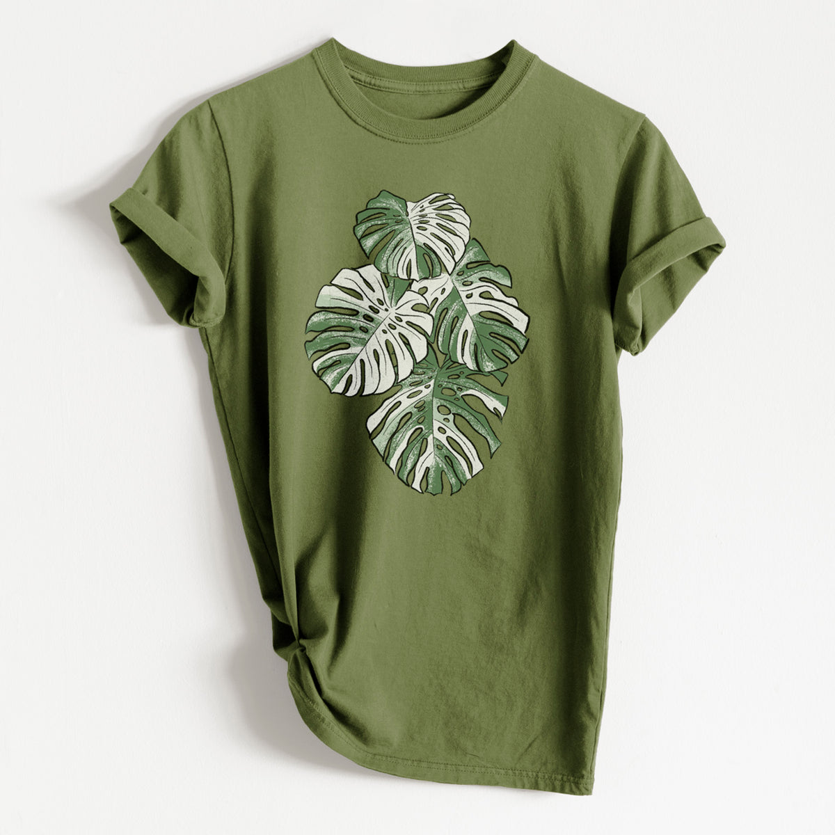 Variegated Monstera - Heavyweight Men&#39;s 100% Organic Cotton Tee