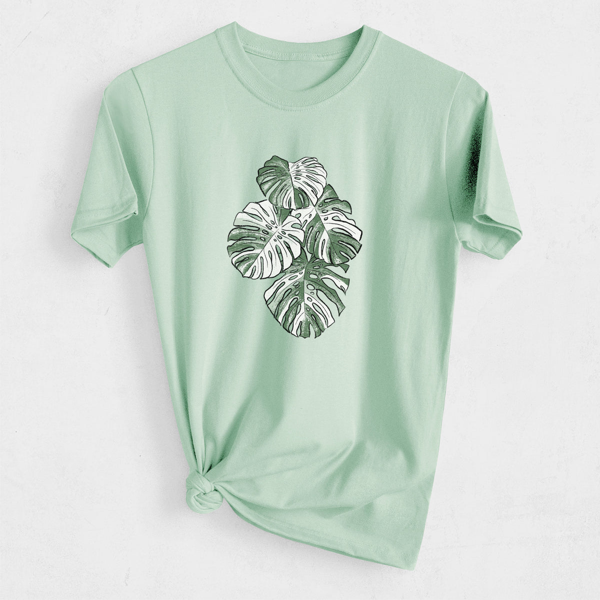Variegated Monstera - Heavyweight Men&#39;s 100% Organic Cotton Tee