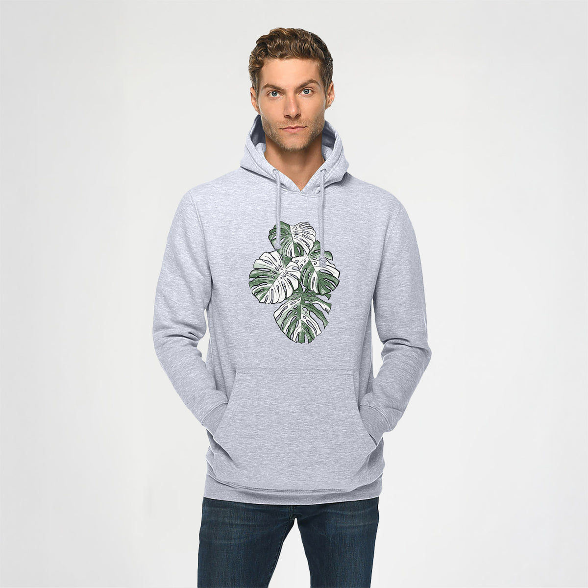 Variegated Monstera - Heavyweight Fleece Hoodie