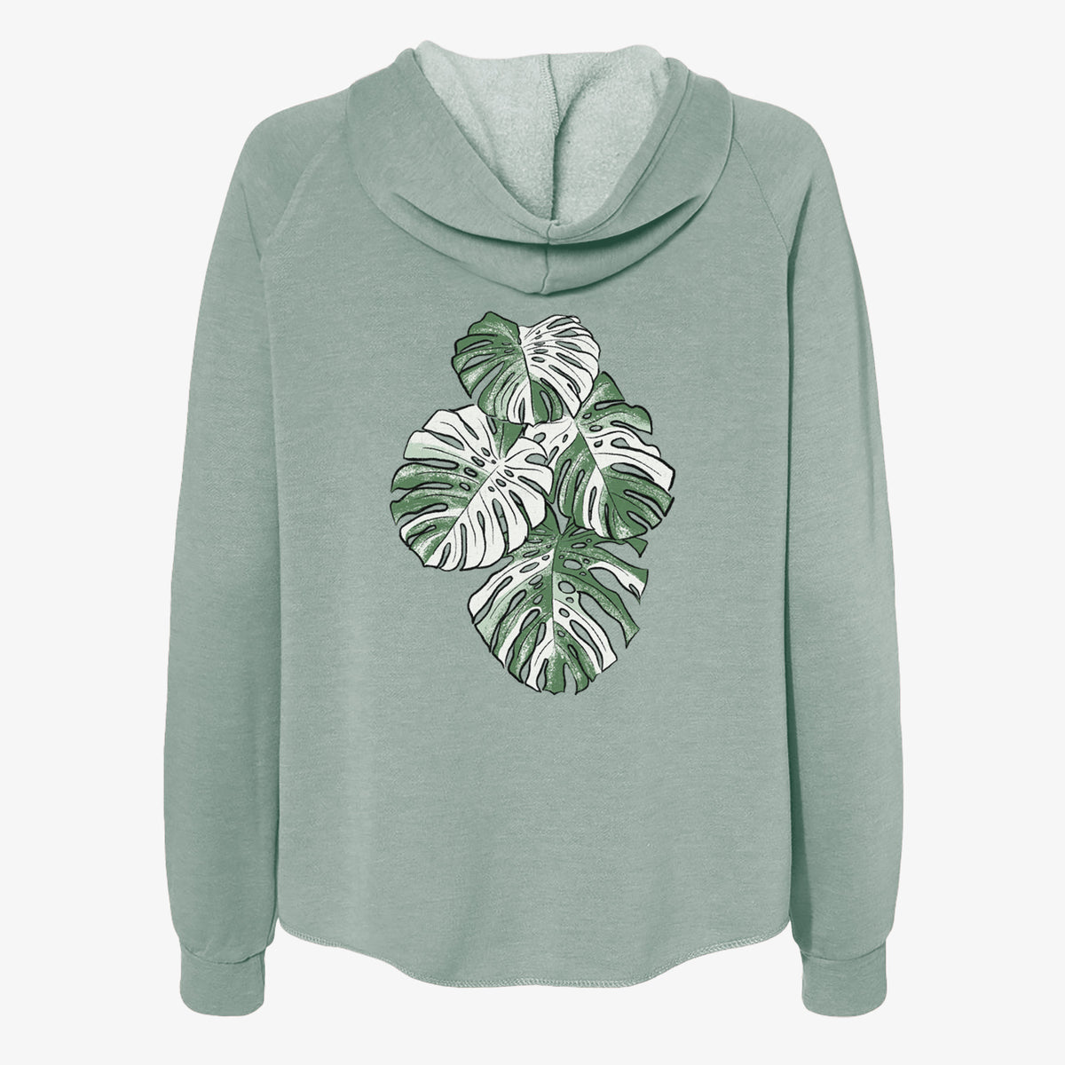 Variegated Monstera - Women&#39;s Cali Wave Zip-Up Sweatshirt