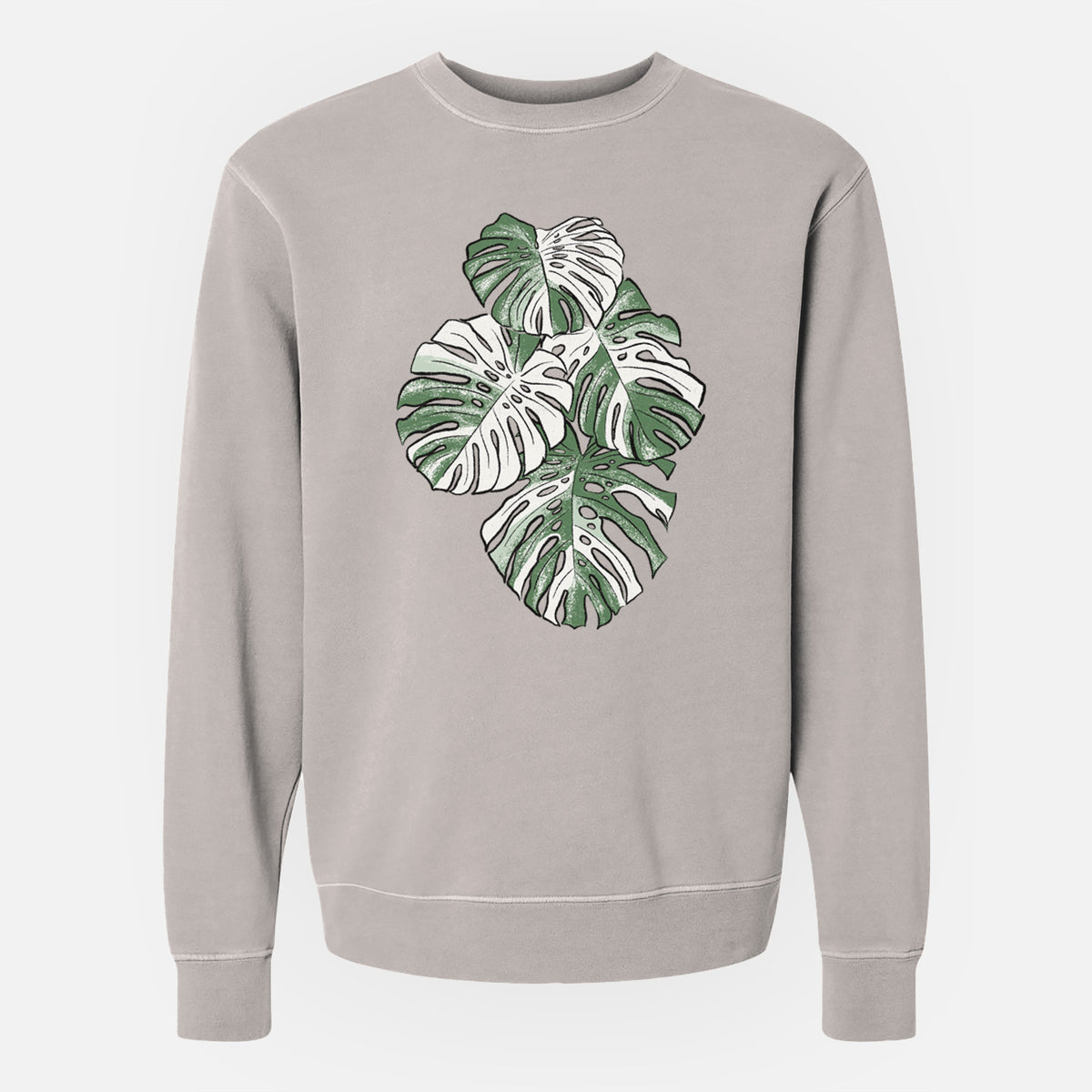 Variegated Monstera - Unisex Pigment Dyed Crew Sweatshirt