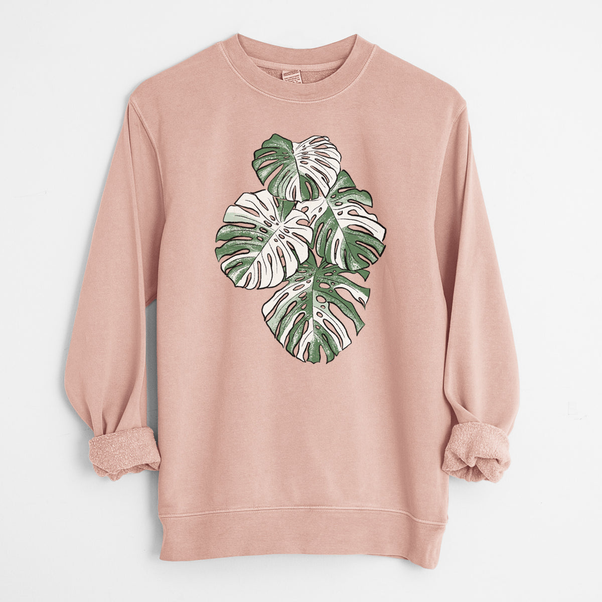 Variegated Monstera - Unisex Pigment Dyed Crew Sweatshirt