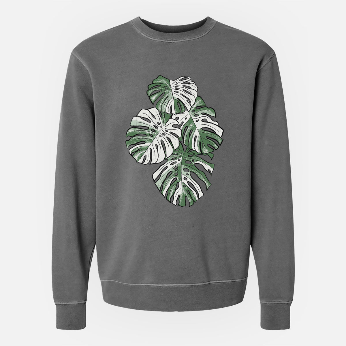 Variegated Monstera - Unisex Pigment Dyed Crew Sweatshirt