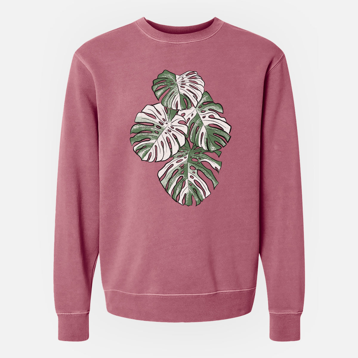 Variegated Monstera - Unisex Pigment Dyed Crew Sweatshirt