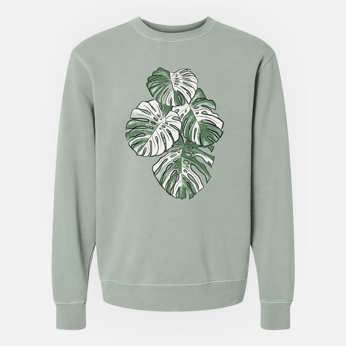 Variegated Monstera - Unisex Pigment Dyed Crew Sweatshirt