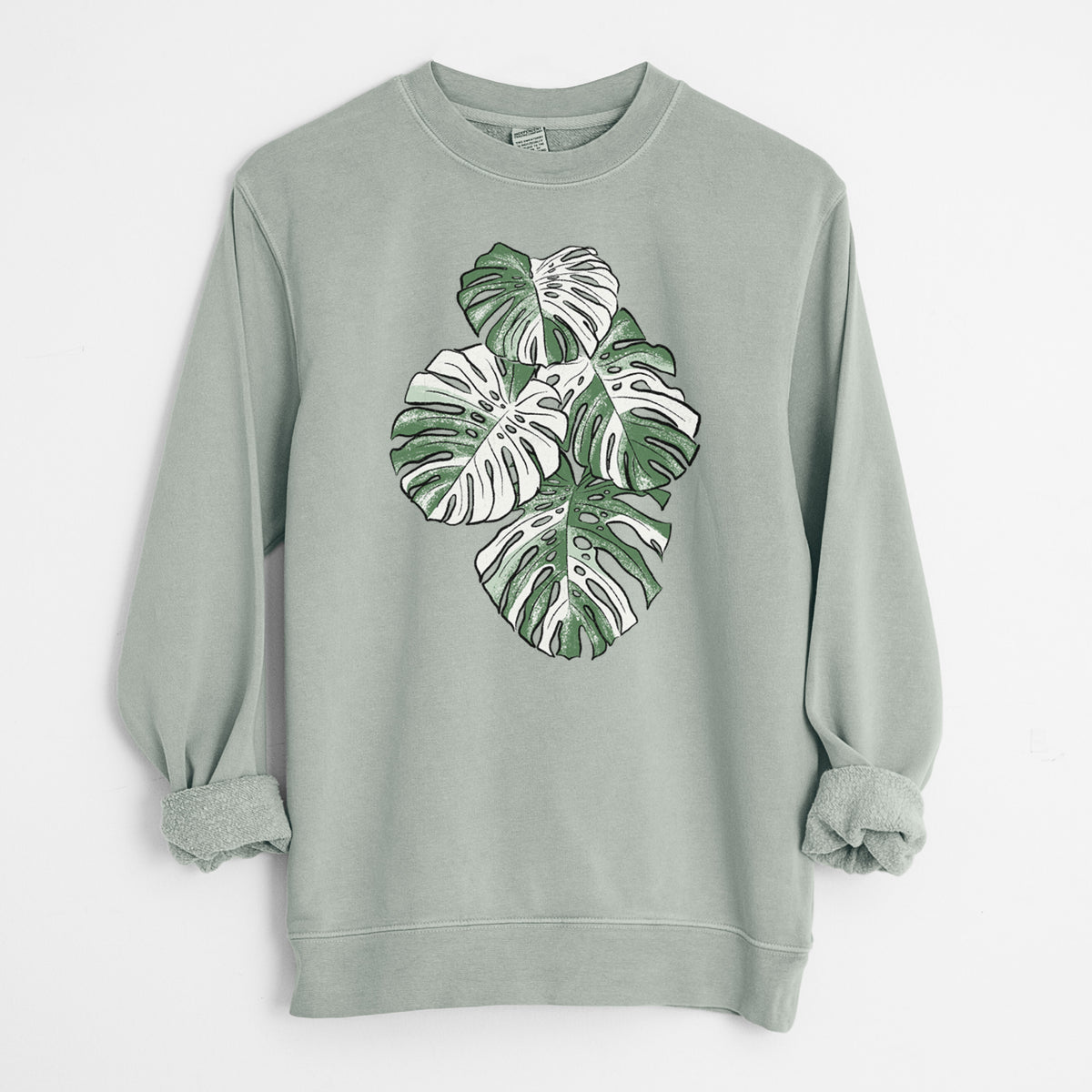 Variegated Monstera - Unisex Pigment Dyed Crew Sweatshirt