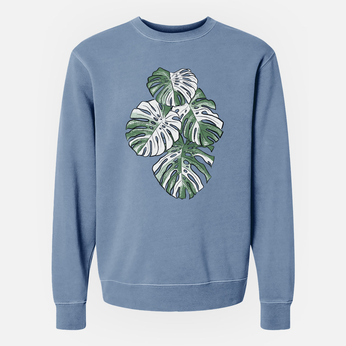 Variegated Monstera - Unisex Pigment Dyed Crew Sweatshirt