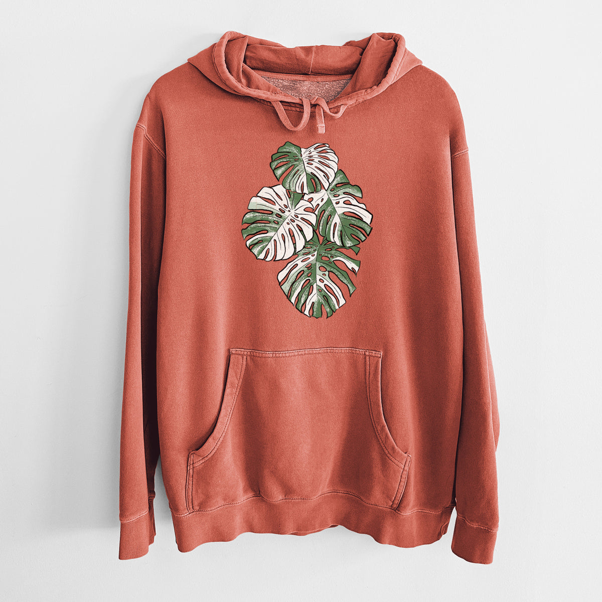 Variegated Monstera - Unisex Pigment Dyed Hoodie