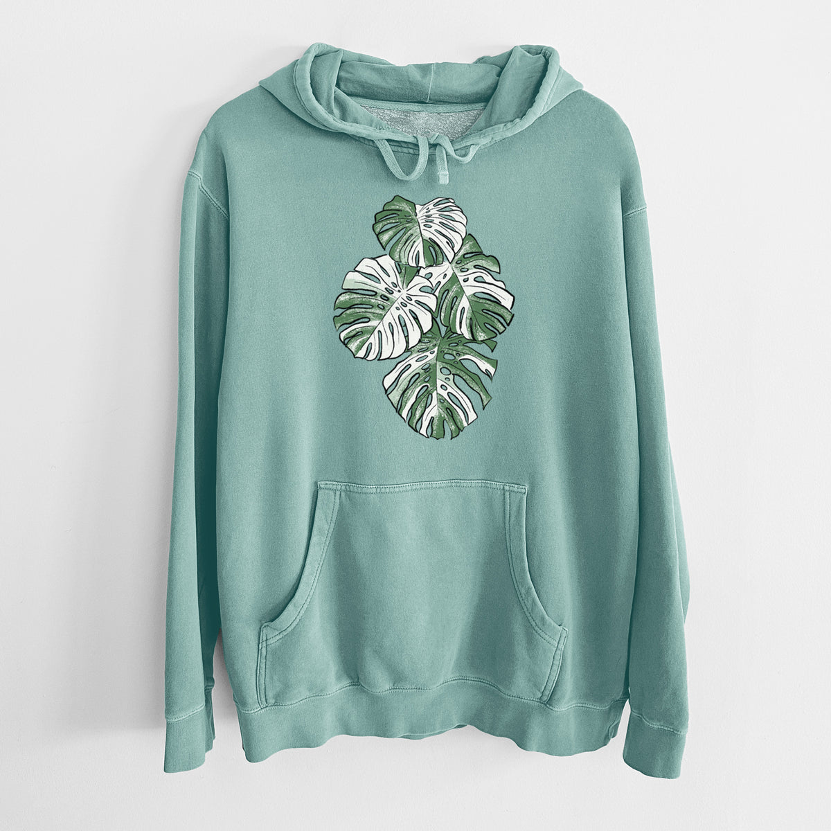 Variegated Monstera - Unisex Pigment Dyed Hoodie