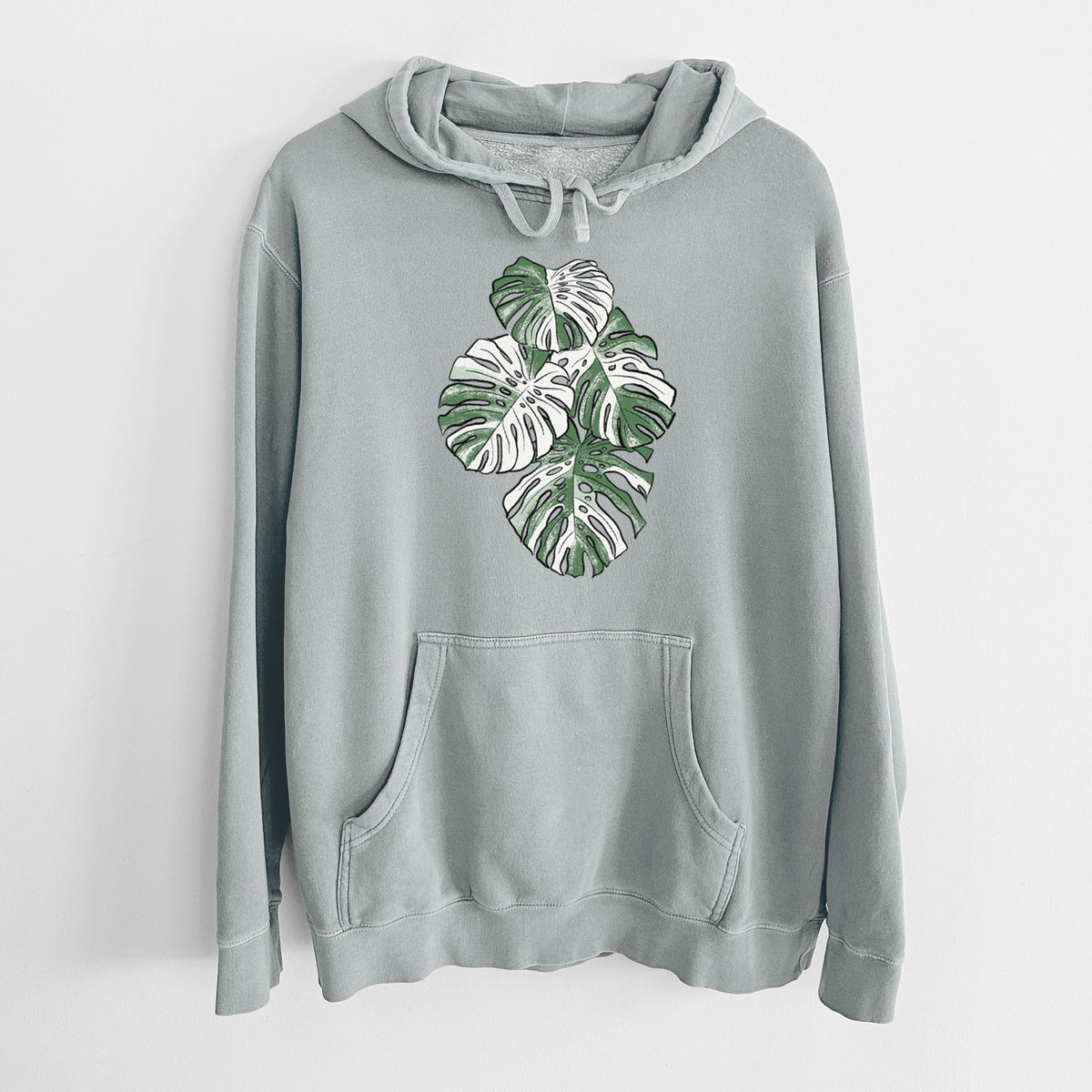 Variegated Monstera - Unisex Pigment Dyed Hoodie