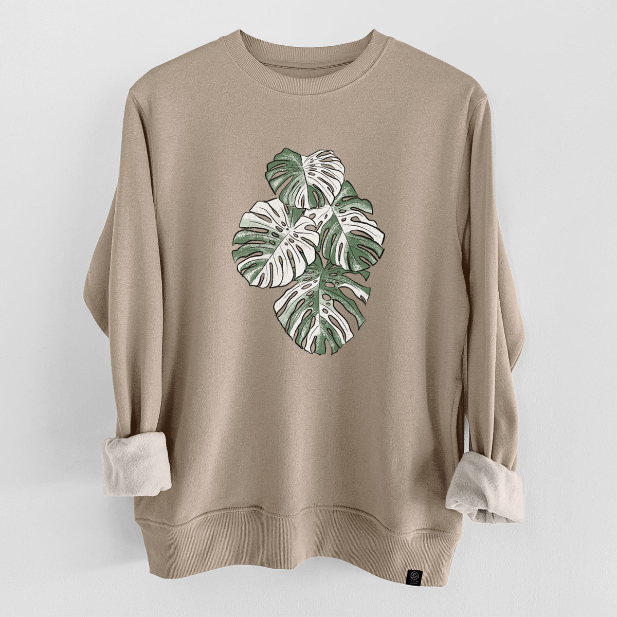 Variegated Monstera  - Unisex Reclaimed Crewneck Sweatshirt